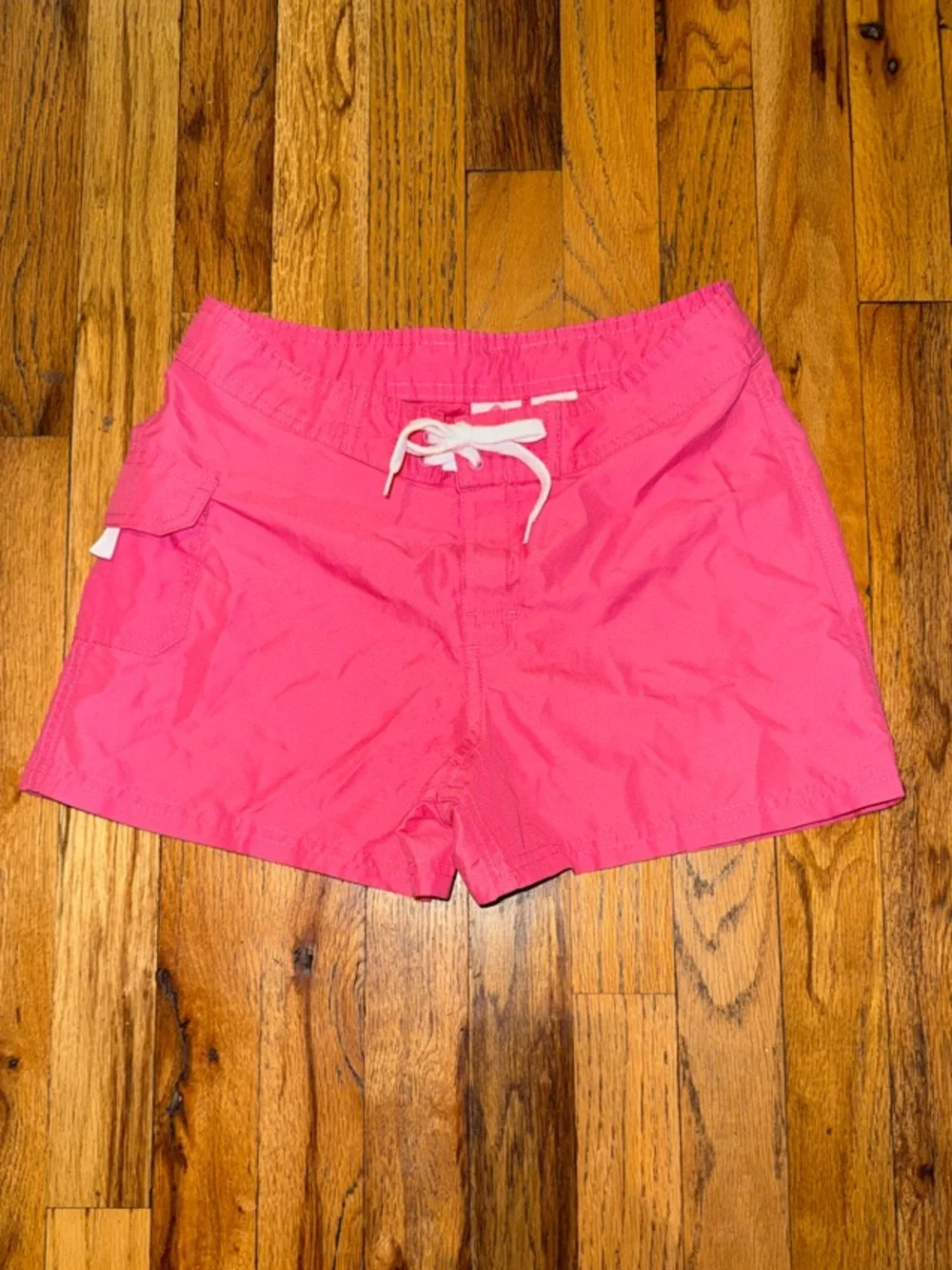 Hot Pink Drawstring Swim Shorts